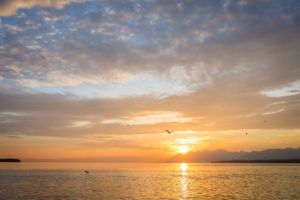 lever de soleil lac léman