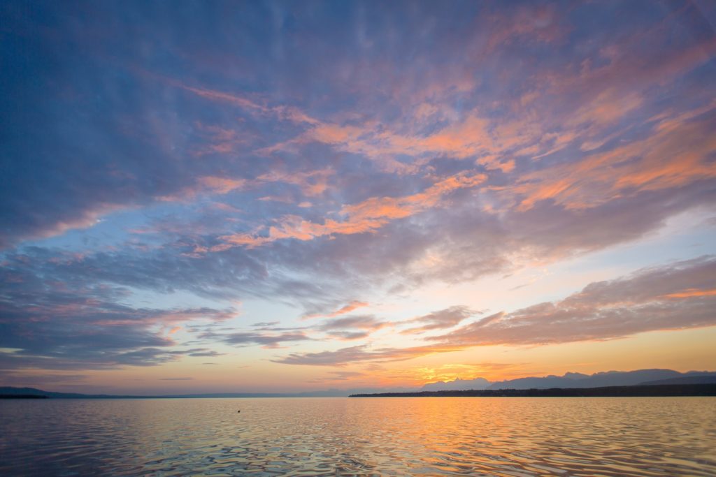 lever de soleil lac léman