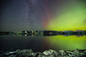 Aurores boréales en Islande - Jokulsarlon