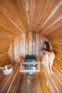 Sauna près de l'hébergement Bel Air dans les Laurentides au Québec