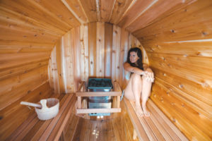 Sauna à l'hébergement Bel Air dans les Laurentides au Québec