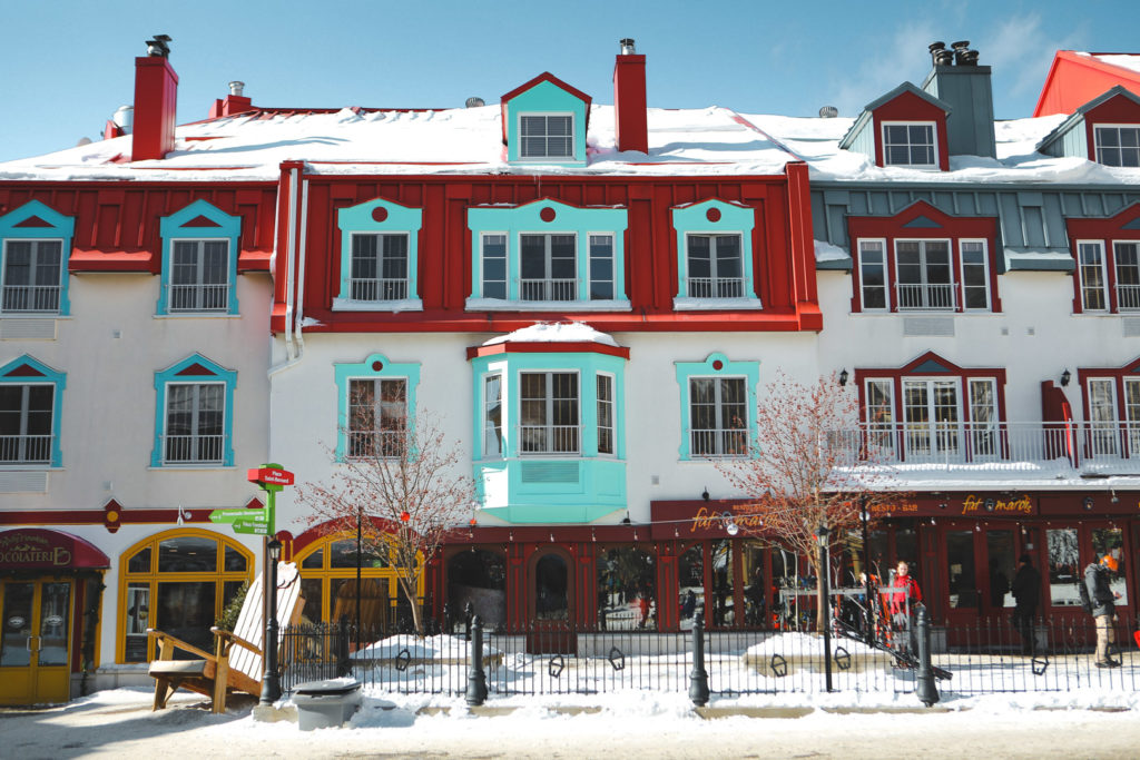 Maisons colorées de la station du Mont Tremblant