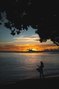 sunset huahine