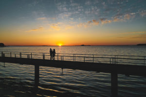 coucher de soleil lac du der