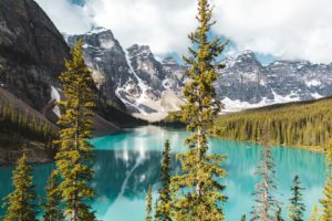 Lac Moraine rocheuses canadienne