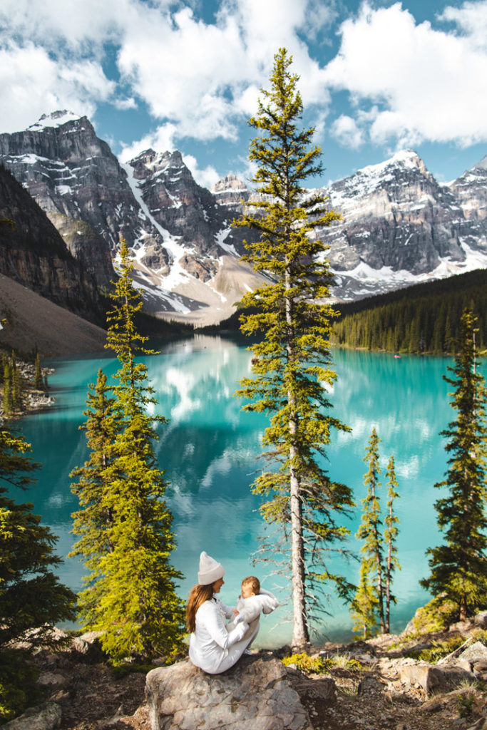 Lac Moraine rocheuses canadienne