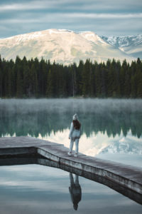 Lac Annette rocheuses canadiennes