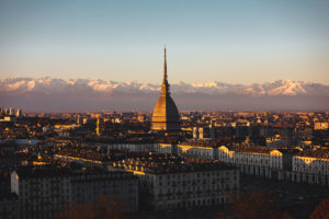 Vue turin sunset