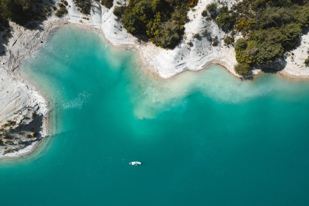puddle lac de castillon verdon vue drone