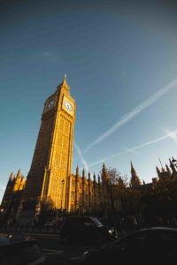 Big Ben Londres coucher de soleil