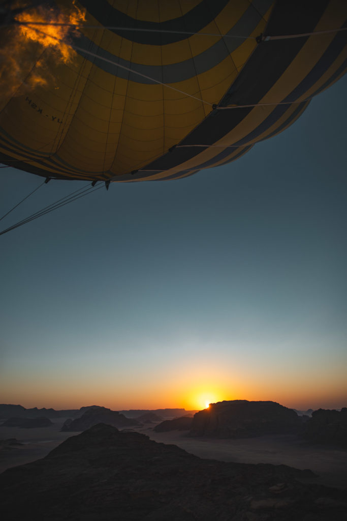 montgolfiere wadi rum jordanie