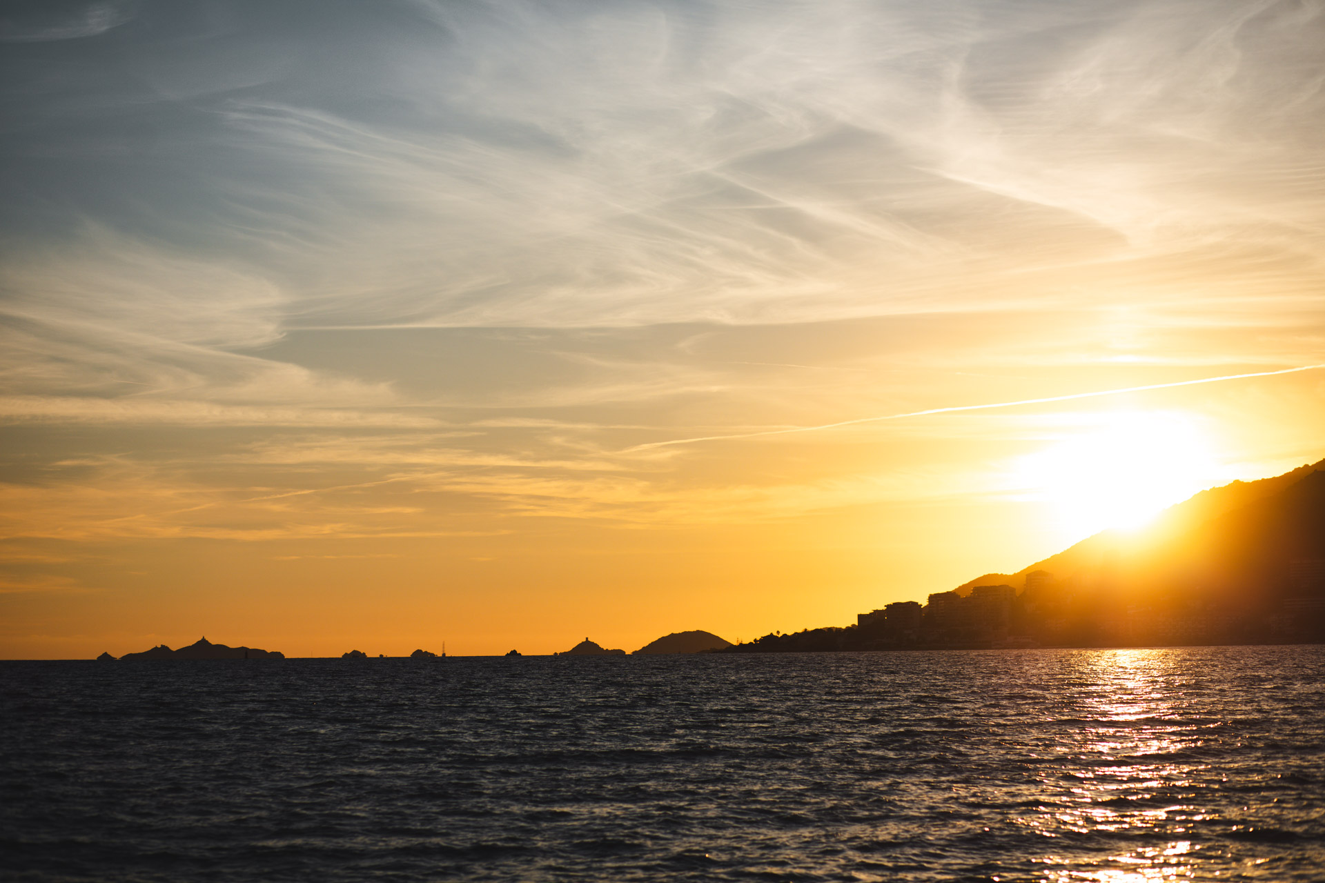 coucher de soleil ajaccio