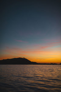 coucher de soleil catamaran ajaccio